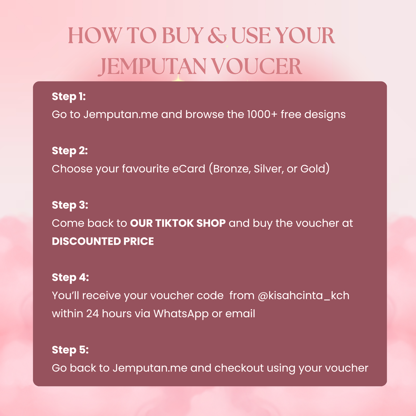 E-invitation Voucher RM60 Value for RM55 Only